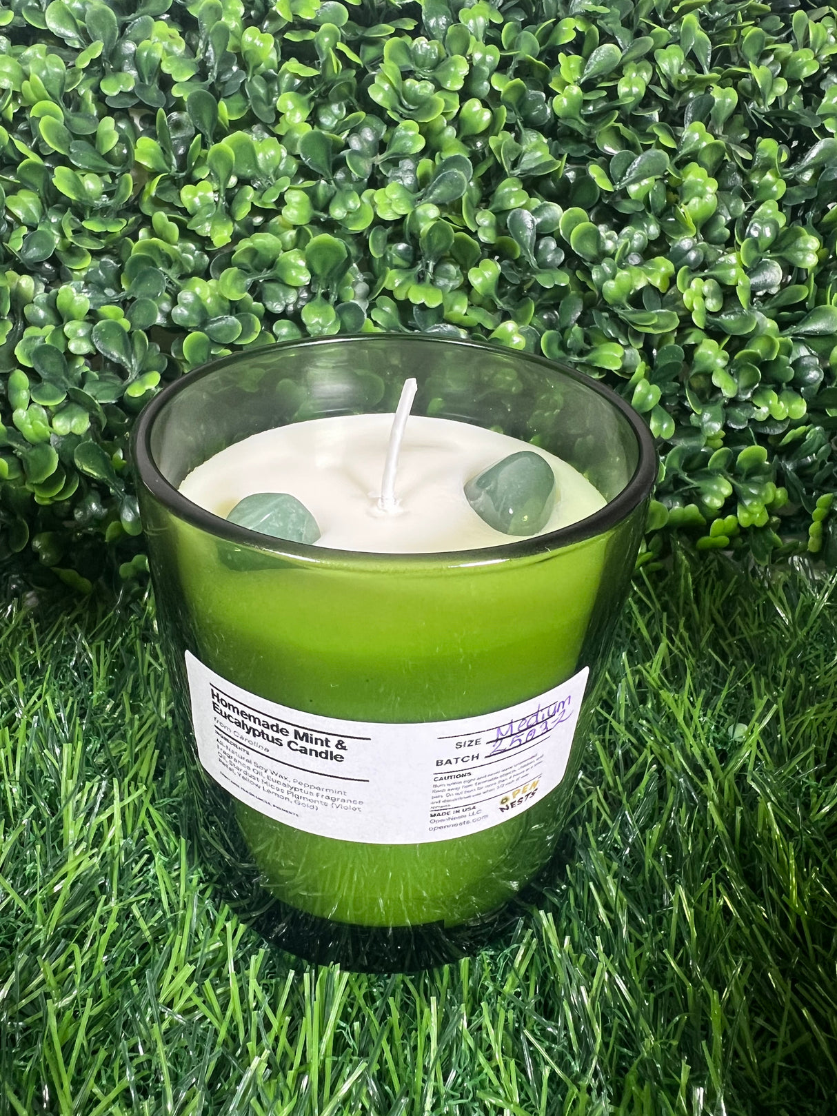Homemade Mint & Eucalyptus Candle (Batch 2503-2)