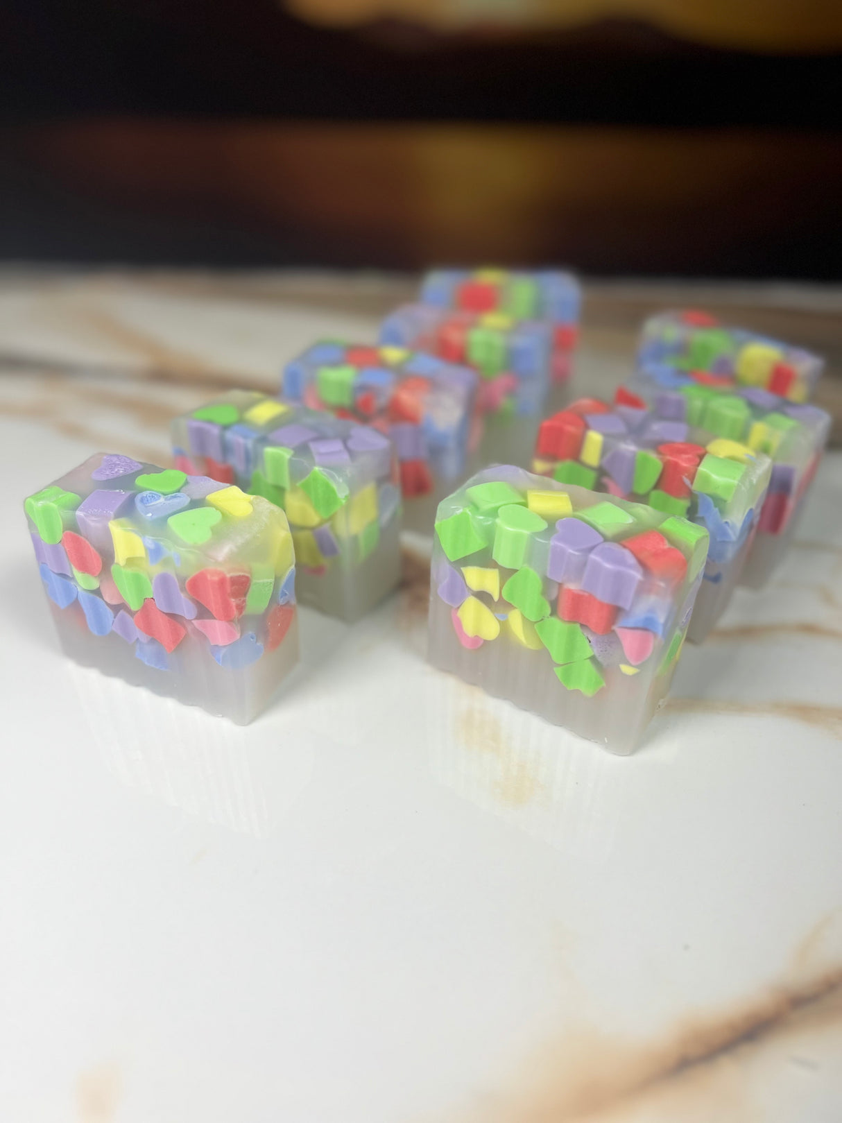 Homemade Lavender Hearts Bar Soap (Batch 2507-6)