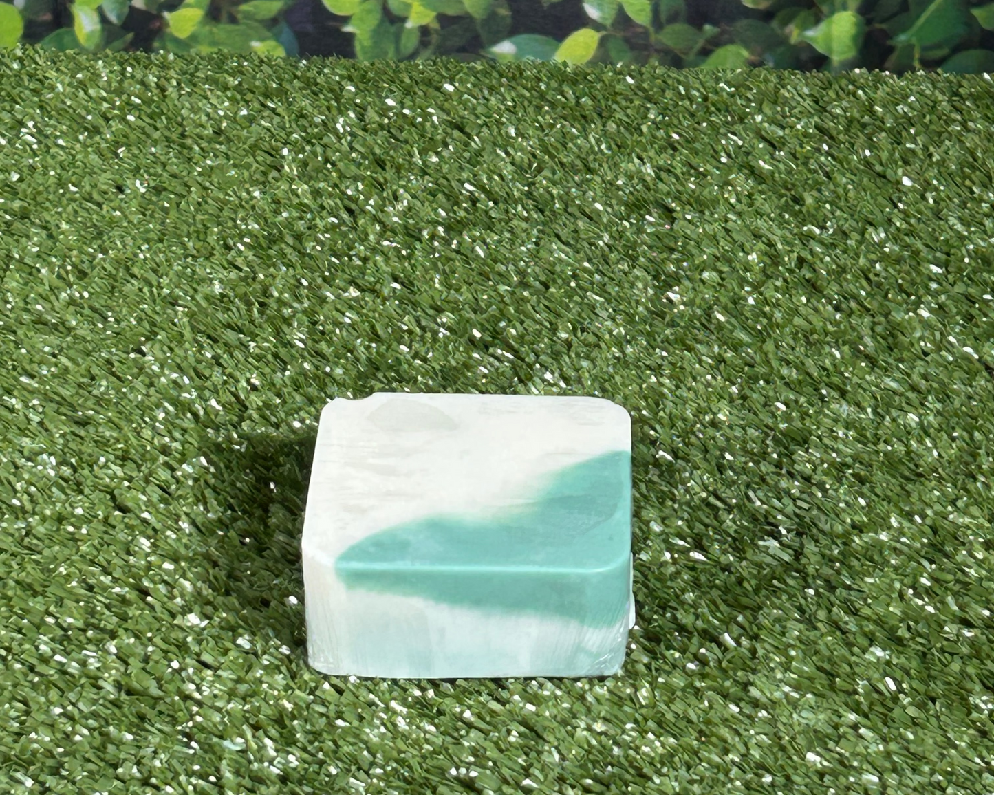 Square bar of sage soap