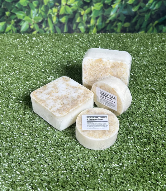 Both variants of the oatmeal and collagen bars of soap