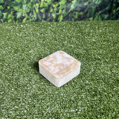 Square bar of the oatmeal and collagen soap