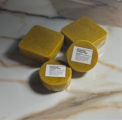 All variants of turmeric soap together