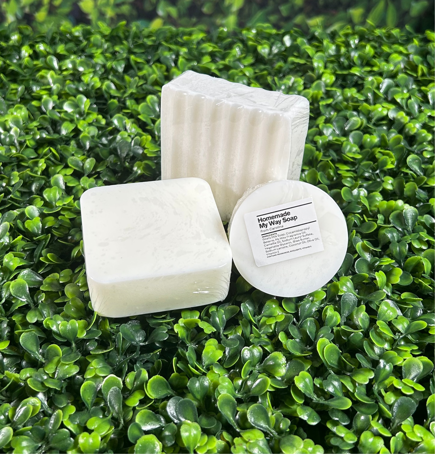 all three variants of My Way soap 