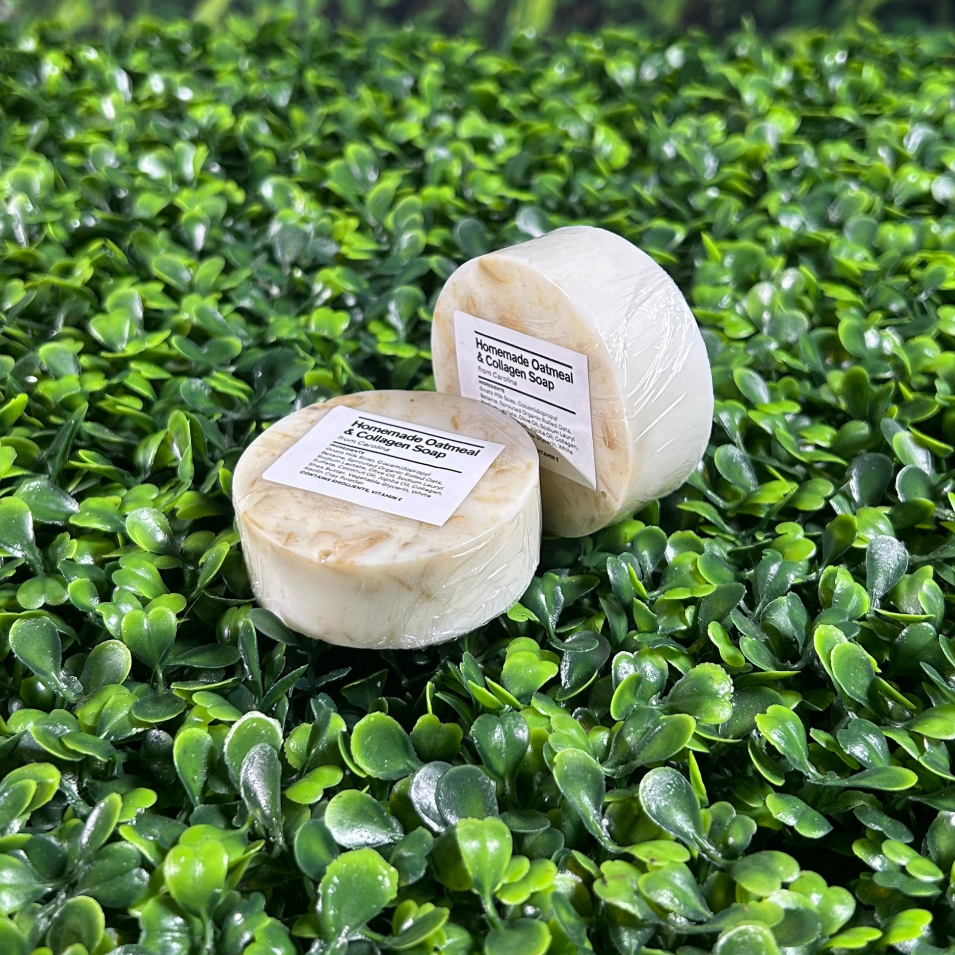 travel size of oatmeal and collagen bar soap