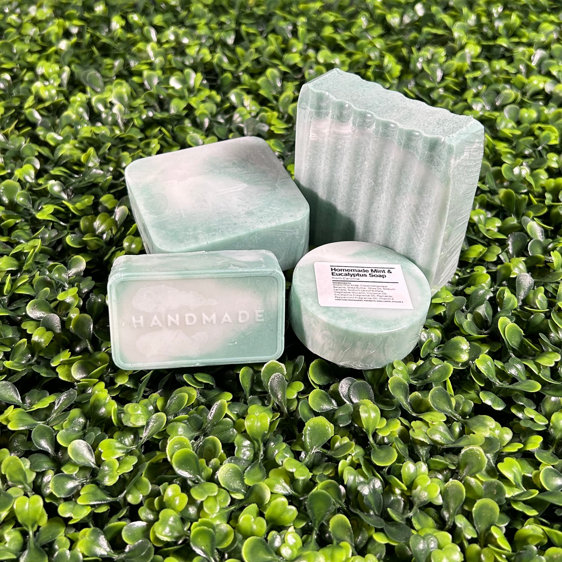 all variants of mint and eucalyptus bar soaps together 
