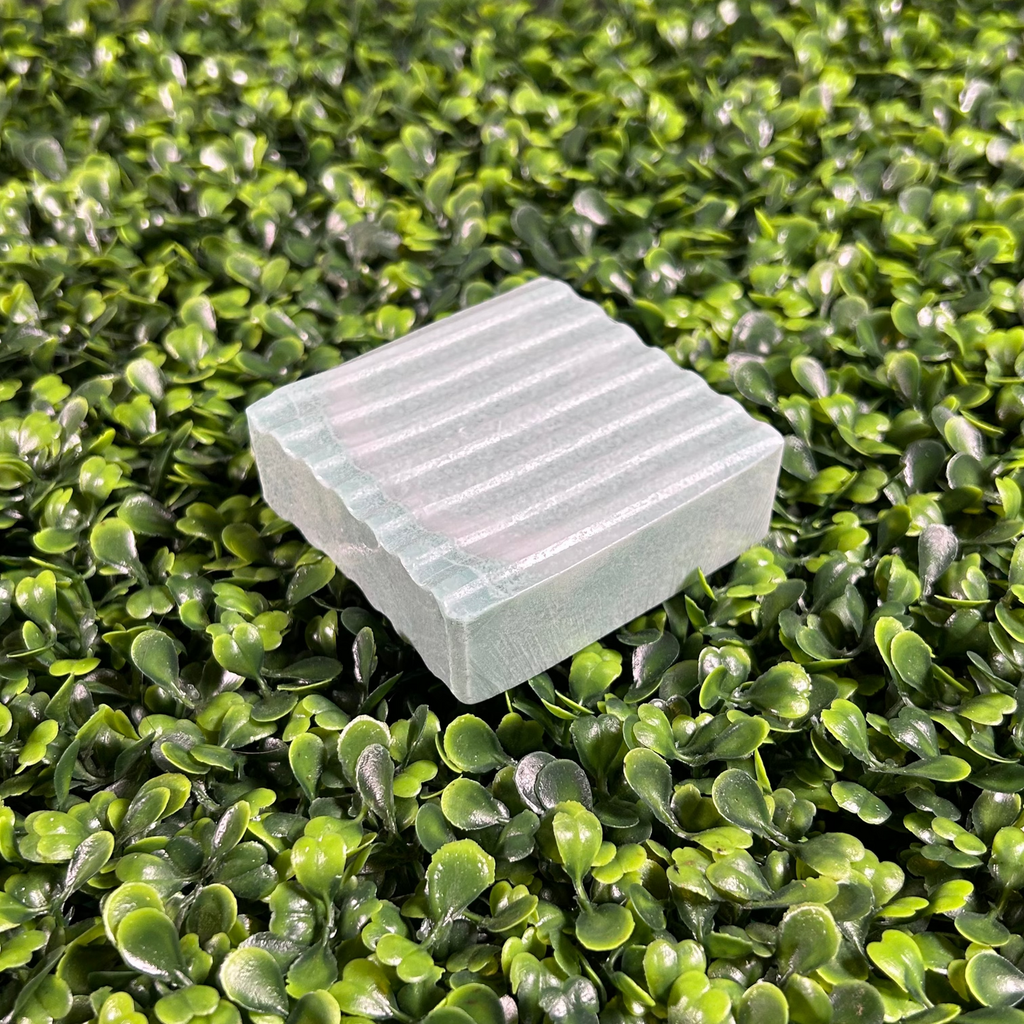 wavy bar of mint and eucalyptus soap
