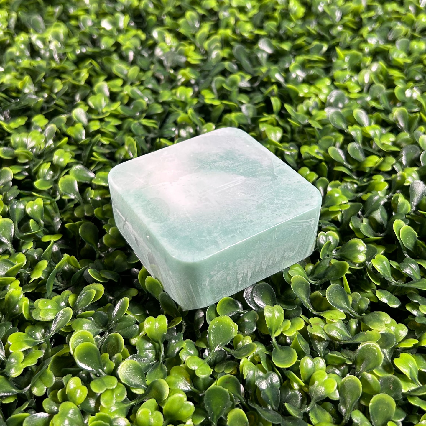 square bar of mint and eucalyptus soap