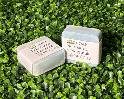 Square bar of Palo Santo & Patchouli soap