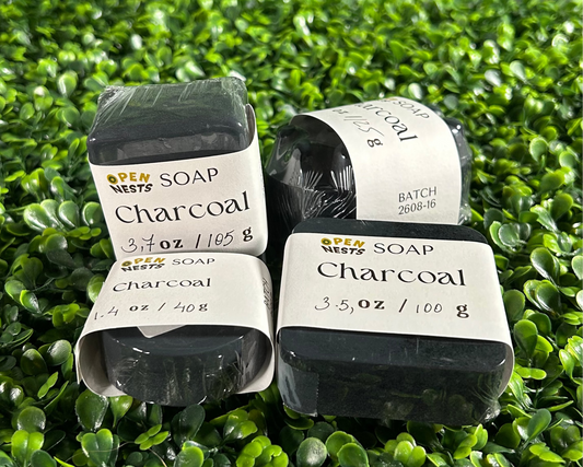 each variant of charcoal bar soap