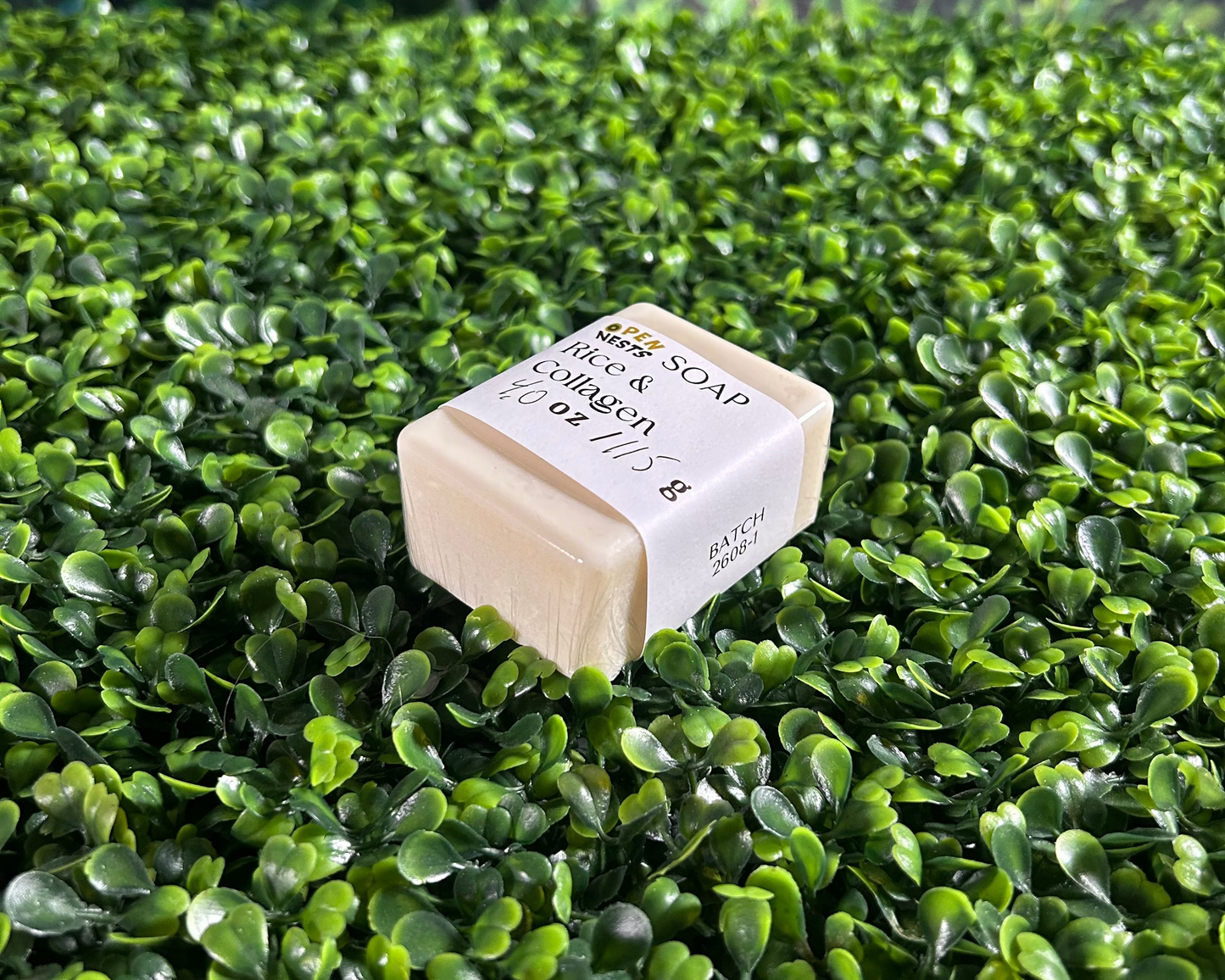 leaf variant of rice & collagen bar soap