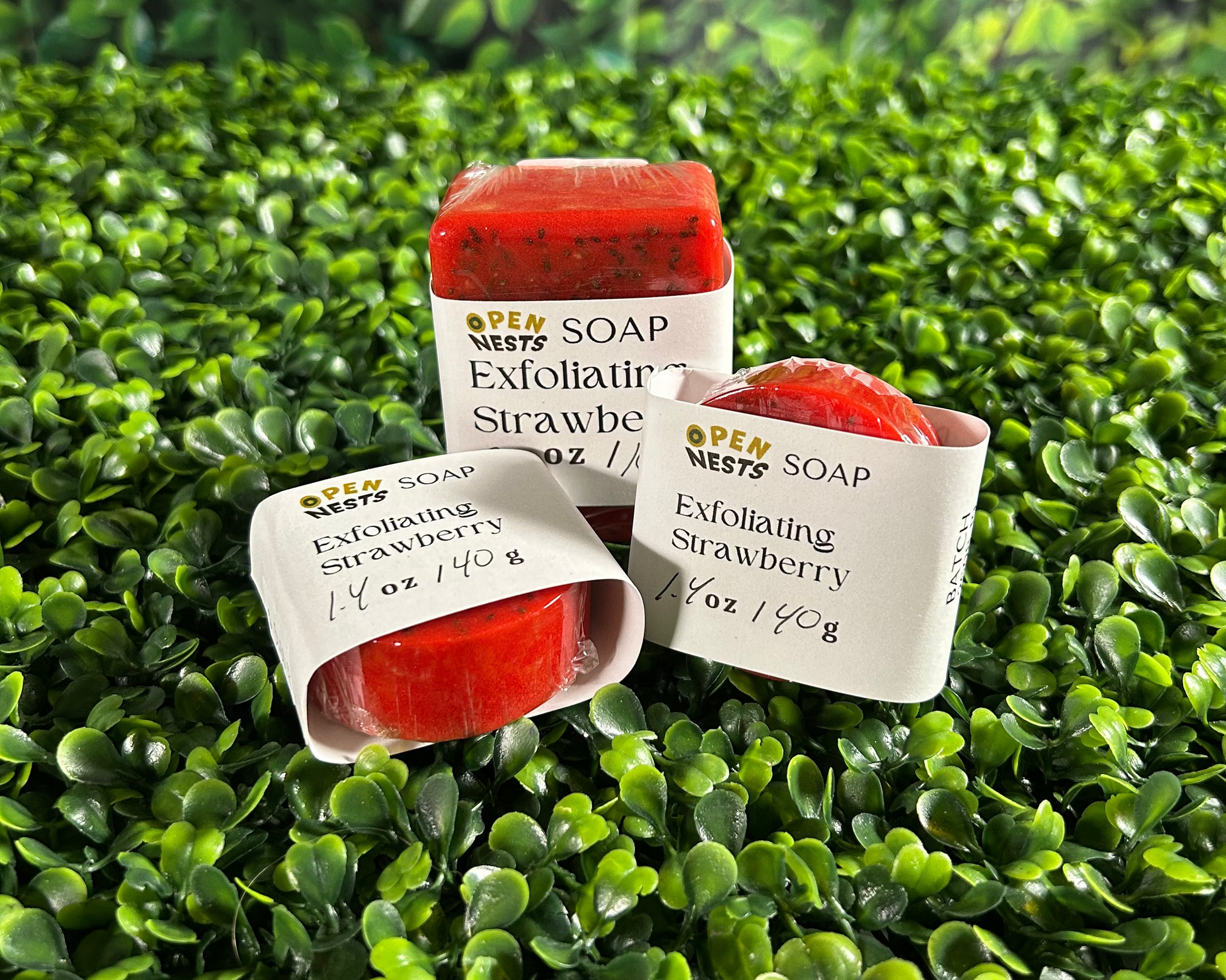 all variants of exfoliating strawberry bar soap