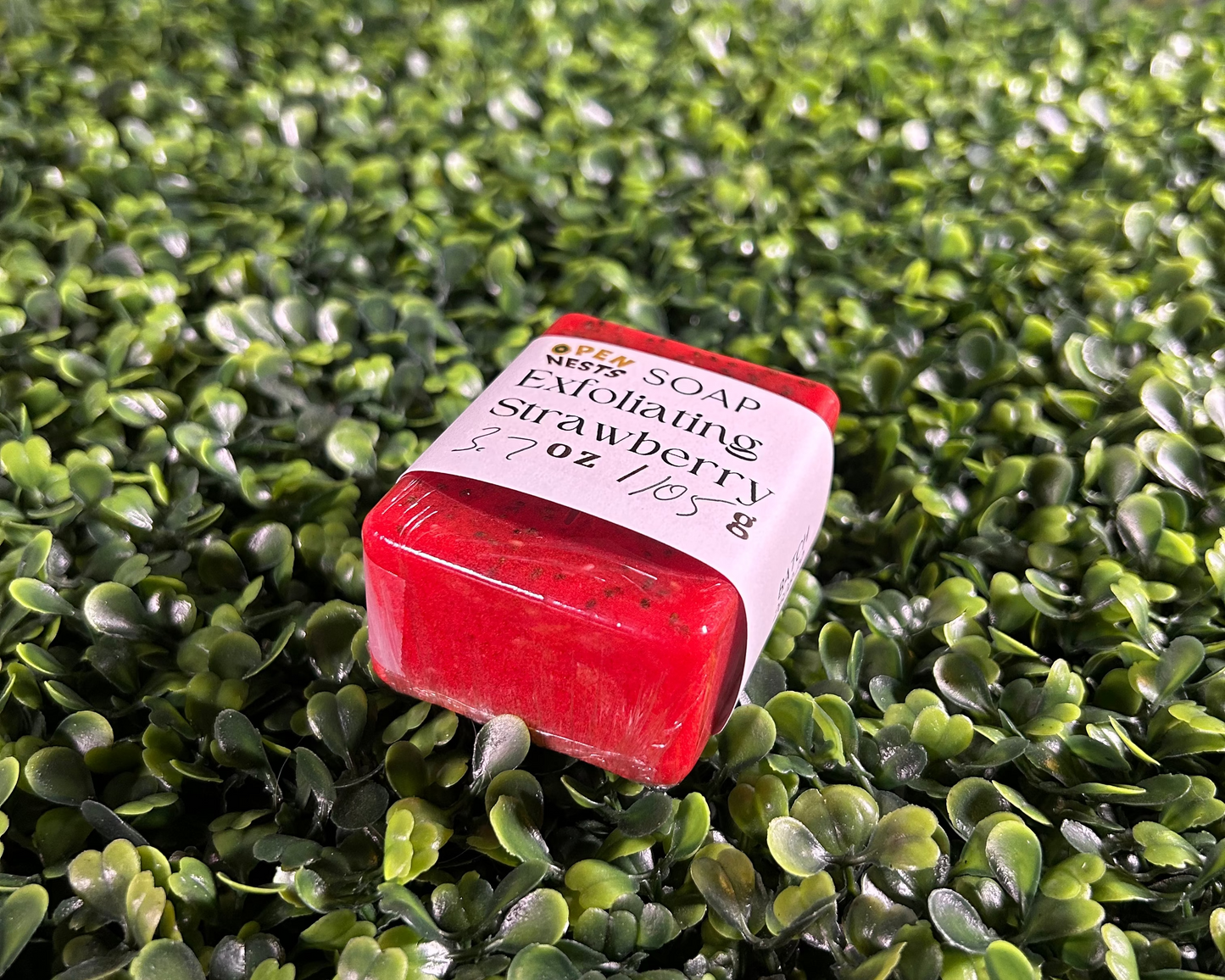 leaf variant of exfoliating strawberry bar soap