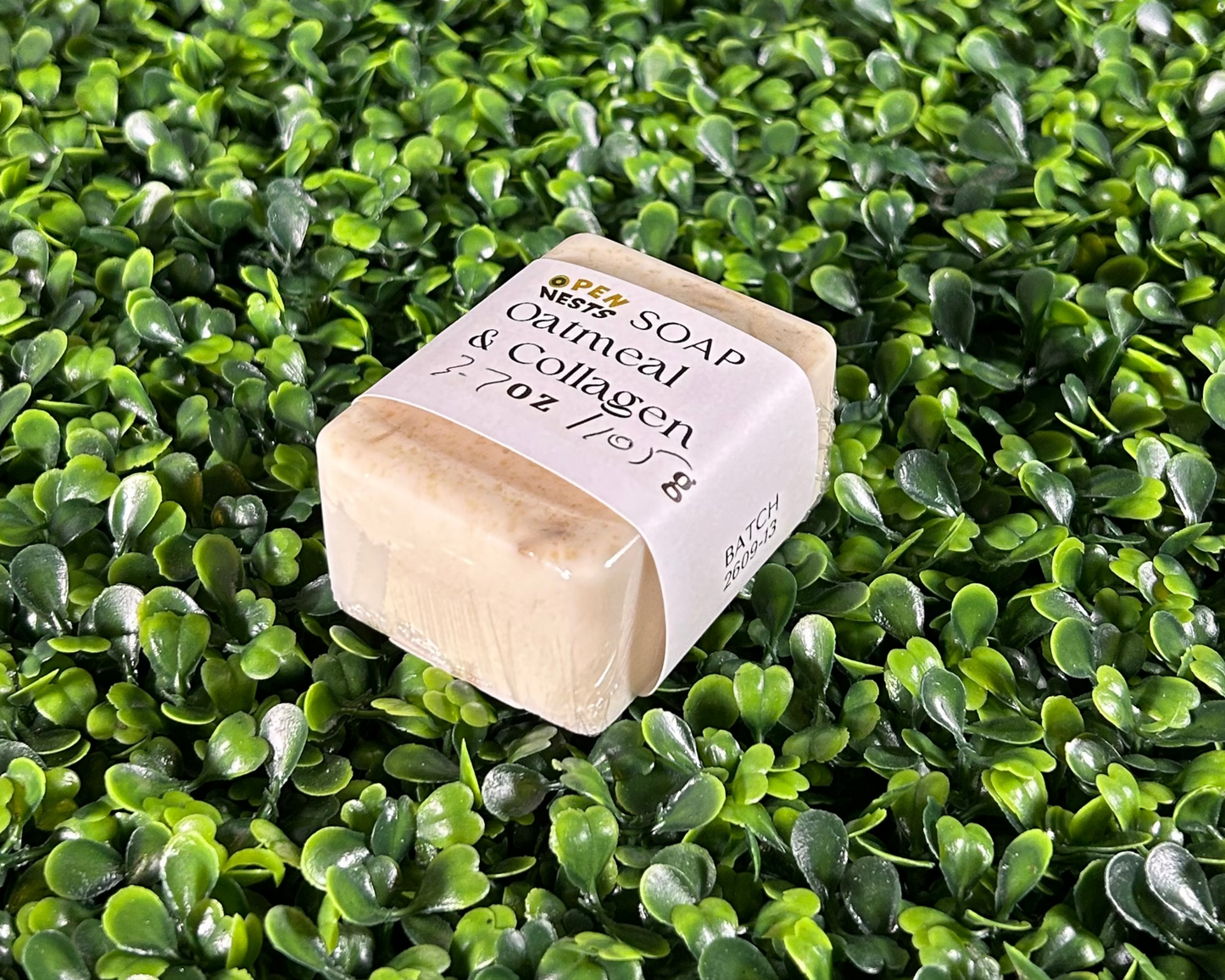 leaf variant of oatmeal & collagen bar soap