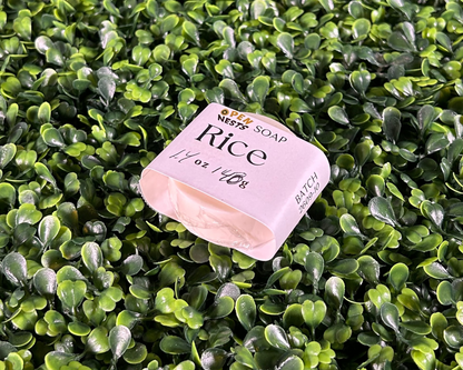 travel size variant of rice bar soap